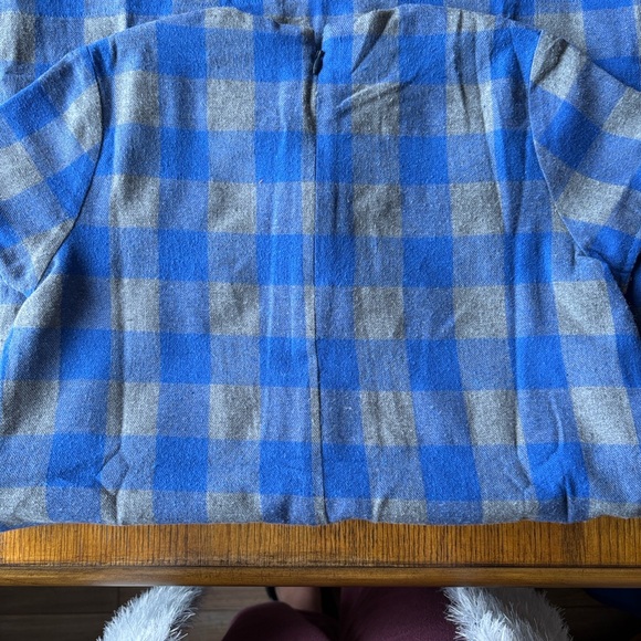 Toobydoo Blue and Gray Plaid Kids Dress - Picture 3 of 3